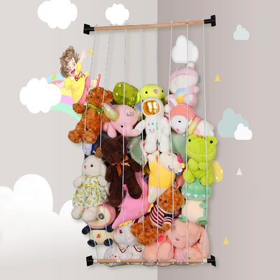 Stuffed Animal Zoo Wooden Storage Shelf Simple Design Custom Size Eco-friendly Wood