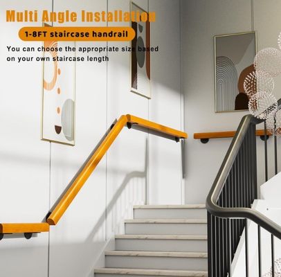 Indoor Stairs Safety Non-Slip Railing 3ft Pine Handrails As Your Request Complete Kit