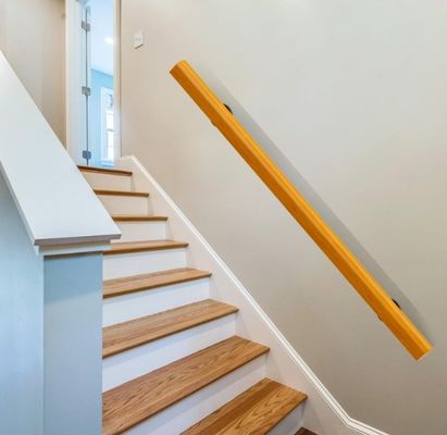 Indoor Stairs Safety Non-Slip Railing 3ft Pine Handrails As Your Request Complete Kit