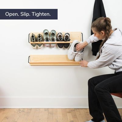 Customized Logo Acceptable Modern Wall Mounted Shoe Rack for All-Season