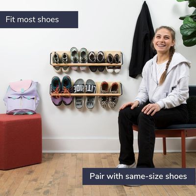 Customized Logo Acceptable Modern Wall Mounted Shoe Rack for All-Season