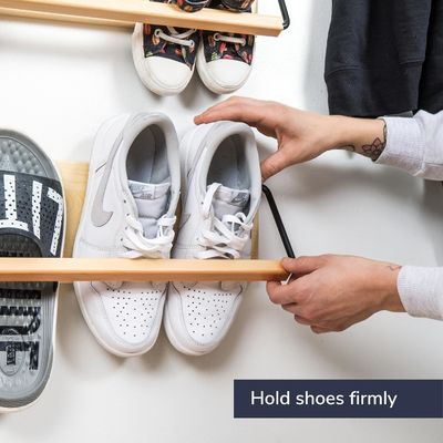 Customized Logo Acceptable Modern Wall Mounted Shoe Rack for All-Season