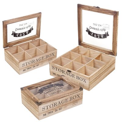 Simple Luxury Box Natural Acrylic Wood Present Wooden Open Gift Crate Storage Box With Lid