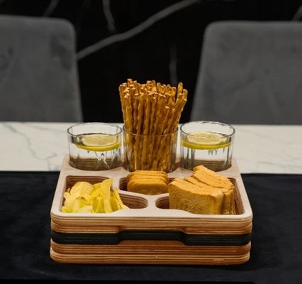 Multi-Functional Serving Tray for Snacks and Drinks Space-Saving Couch Bar Snack Box