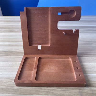 Laser Engraved Wooden Lazy Holder Custom Cell Phone Stand with Phonestand and Pen Slot