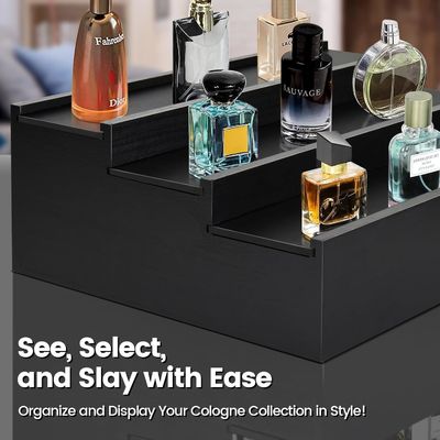 3 Tier Cologne Stand Perfume Organizer with Hidden Comp Customized Logo Acceptable