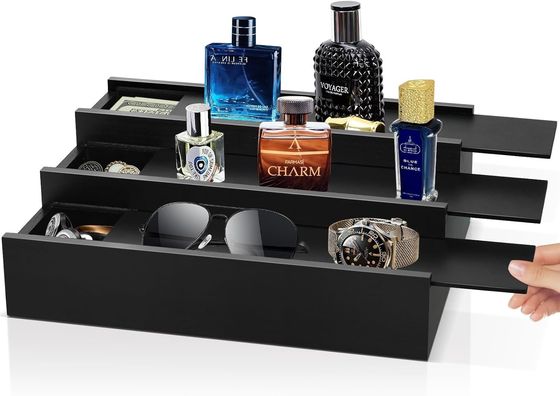 3 Tier Cologne Stand Perfume Organizer with Hidden Comp Customized Logo Acceptable