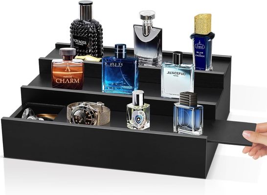 3 Tier Cologne Stand Perfume Organizer with Hidden Comp Customized Logo Acceptable