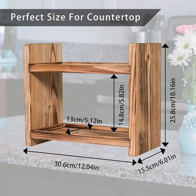 Keep Your Spices Handy and Organized with this Wooden Spice Rack No. of Tiers Single