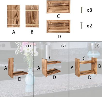 Keep Your Spices Handy and Organized with this Wooden Spice Rack No. of Tiers Single