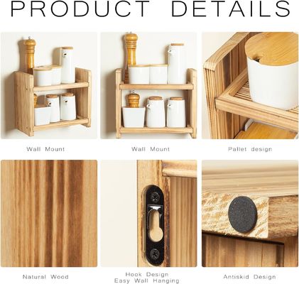 Keep Your Spices Handy and Organized with this Wooden Spice Rack No. of Tiers Single