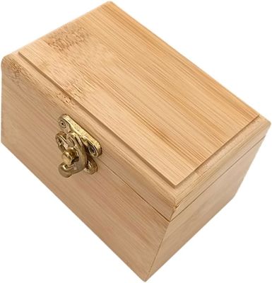 Wooden Bamboo Jewelry Storage Drawer Organizer with Sliding Lid Earring Storage Case