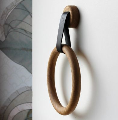 Eco Friendly Wood Towel Holder Ring for Bathroom Decor Single Tier Storage Holders Racks