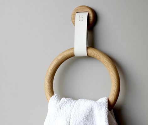 Eco Friendly Wood Towel Holder Ring for Bathroom Decor Single Tier Storage Holders Racks