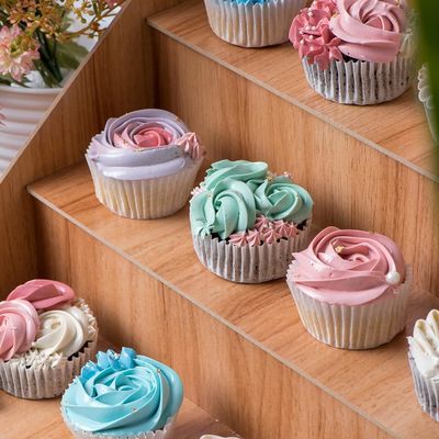 Functional Wooden Cupcake Stand for Displaying Cakes and Plants Sample Charge Free
