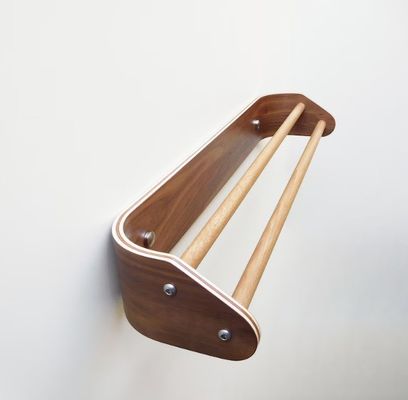 Custom Wooden Double Towel Bar Modern Bath Towel Rack with Wall Mounted Wooden Shelf