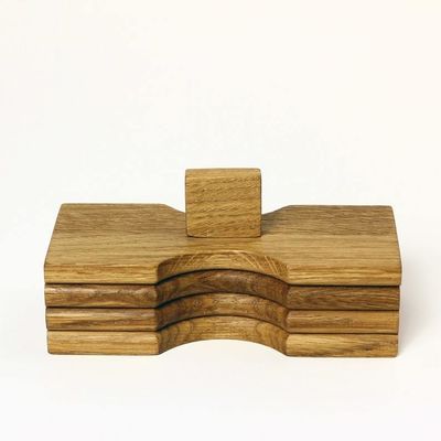 Custom Spice Jar with Shape High Capacity Wood Spice Holder Seasoning Packing Box