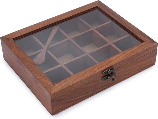 Customized Logo Acceptable Wooden Gift Storage Box with Sliding Lid and Handcrafted