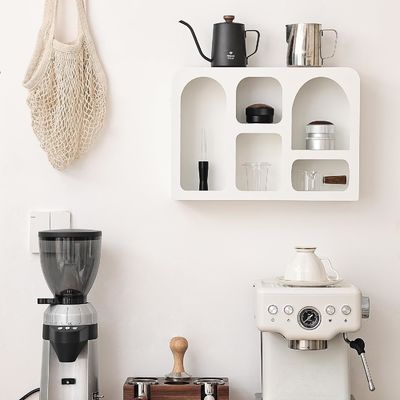 Boho Nordic Modern Style Wall Decor Customized Logo Floating Wall Shelf with Storage