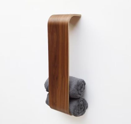 Effortlessly Organize Your Bathroom with Wall Mounted Wood Spa Shower Towel Stand