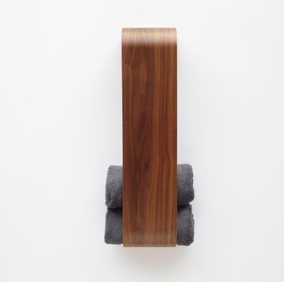 Effortlessly Organize Your Bathroom with Wall Mounted Wood Spa Shower Towel Stand