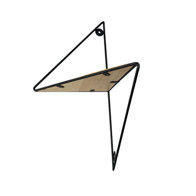 Multifunctional Metal Wood Triangle Wall Corner Display Shelf for Home Storage