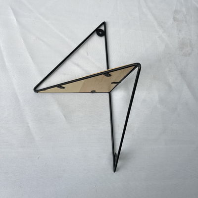 Multifunctional Metal Wood Triangle Wall Corner Display Shelf for Home Storage