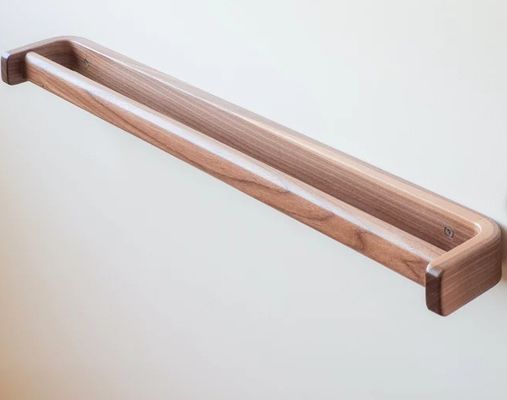 Bathroom Towel Rack Handmade Wooden Towel Bar Large Walnut Towel Rail Non-folding Rack