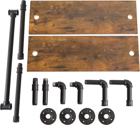 Home Appliance Wall Display Bookshelf Industrial Pipe Shelf for Kitchen Office Storage