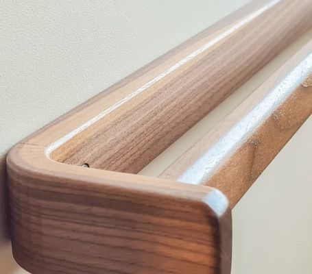 Bathroom Towel Rack Handmade Wooden Towel Bar Large Walnut Towel Rail Non-folding Rack