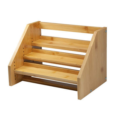 Organic Rectangle Bamboo Cabinet Organizer Shelves 3 Wire Thickness Medium Width