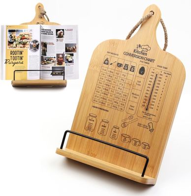 Single Tier Cook Book Stand with Measurement Conversion Chart Essential Household Item