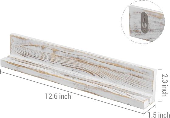Wall Mounted White Washed Solid Wood Challenge Coin Holder Three-layer Wood Handicraft