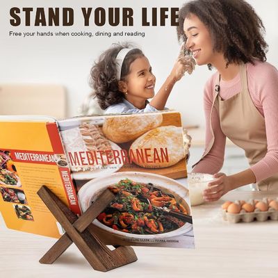 Effortless Recipe Organization with our Solid Wood Recipe Book Holder Burned Printing