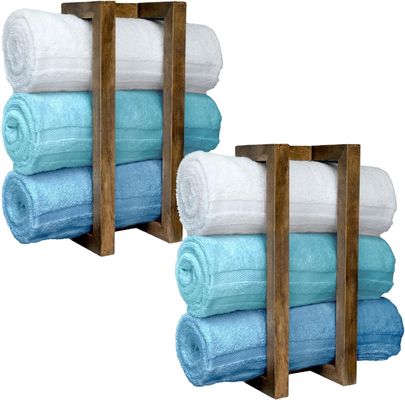202405 Wooden Wall-Mounted Towel Rack Personalized to Your Preferences