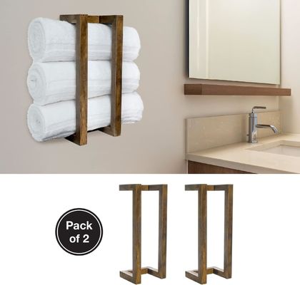202405 Wooden Wall-Mounted Towel Rack Personalized to Your Preferences