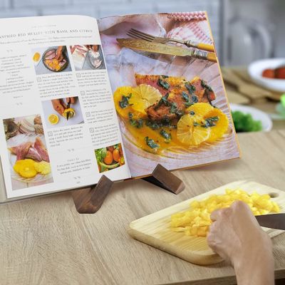Effortless Recipe Organization with our Solid Wood Recipe Book Holder Burned Printing