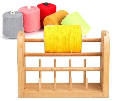 202406 Wooden Yarn Spool Holder Thread Spool Storage Rack Spinning Ball Winder Compact