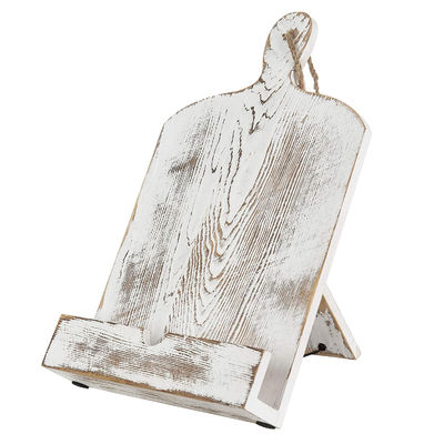 Functional Design Pine Rustic Style Wooden Cookbook Stand for No Sample Required