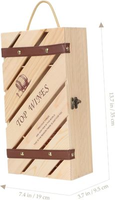Customized Logo Acceptable Wooden Wine Case for Red Wine Bottle Gift Container Box