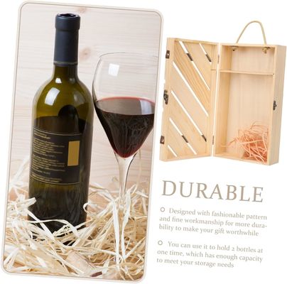 Customized Logo Acceptable Wooden Wine Case for Red Wine Bottle Gift Container Box