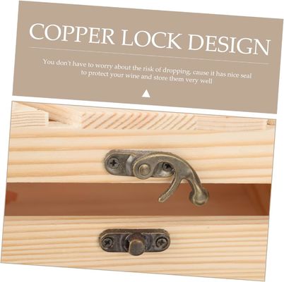 Customized Logo Acceptable Wooden Wine Case for Red Wine Bottle Gift Container Box