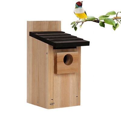 Outdoor Hanging Wooden Birdhouse with Laser Engrave Printing Durable and Stylish