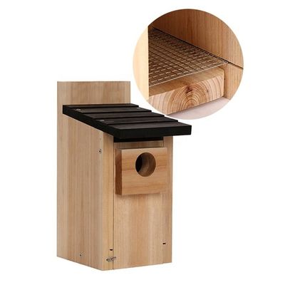 Outdoor Hanging Wooden Birdhouse with Laser Engrave Printing Durable and Stylish