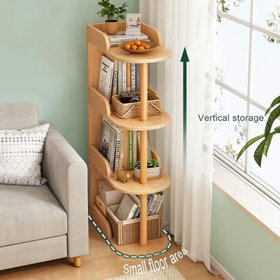 Home Office Free-Standing Wooden Bookshelf Wall Corner Bookcase Custom Design Organizer