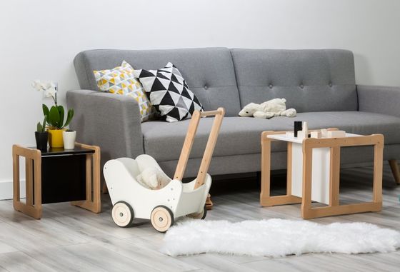 Customized Logo Space Saving Function 202406 Montessori Wooden Multi-functional Chair