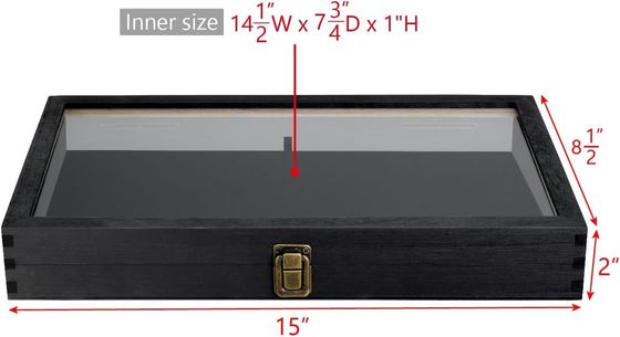 Custom Size Logo Color Wooden Jewelry Display Storage Box with Lid Made of Solid Wood