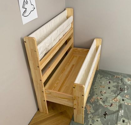 Montessori Wooden Bookshelf Hidden Storage and Space-Saving Function for Toddlers