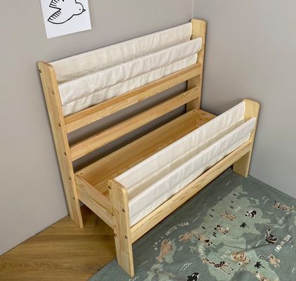 Montessori Wooden Bookshelf Hidden Storage and Space-Saving Function for Toddlers
