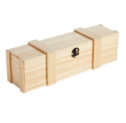 Split or Demi Wine Bottles Solid Wood Wine Box 13.8X3.9X3.9 Inch with Customized Logo